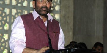 The Union Minister for Minority Affairs, Mukhtar Abbas Naqvi addressing at the Haj training camp for “Khadim-ul-Hujjaj”, at Haj House, in Mumba on April 22, 2018.addressing at the Haj training camp for Khadim-ul-Hujjaj, at Haj House, in Mumba on April 22, 2018.