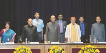 The President, Shri Ram Nath Kovind at the presentation ceremony of the Florence Nightingale Awards, on the occasion of the International Nurses Day, at Rashtrapati Bhavan, in New Delhi on May 12, 2018. The Union Minister for Health & Family Welfare, Shri J.P. Nadda, the Minister of State for Health & Family Welfare, Shri Ashwini Kumar Choubey and the Secretary, Ministry of Health & Family Welfare, Smt. Preeti Sudan are also seen.