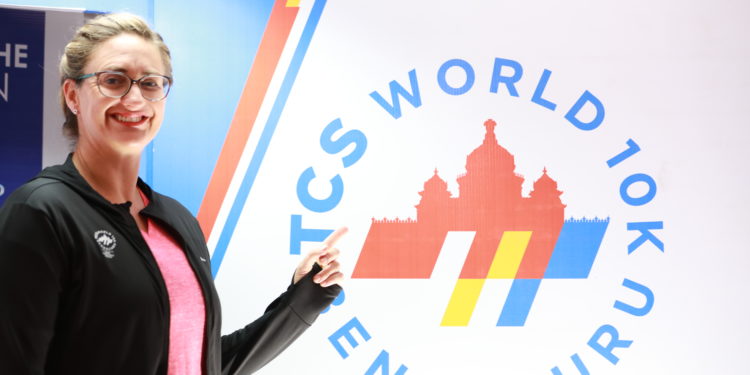 Mary Pierce in Bengaluru as the International Event Ambassador to the TCS World 10K