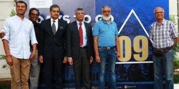 At the Countdown press conference of the TCS World 10K 2018 (L to R) Bhanu Pratap Singh, Cluster Head, Karnataka, Radio Mirchi; Dilip Jayaram, CEO, Procam International; Shekhar Sawant, General Manager, ITC Hotel; Dilip Jayaram, CEO, Procam International; Ramaprasad Viswanathan, Co-Founder- Friends of Lakes, Bengaluru and N.S. Ramakanth, Environment Activist.