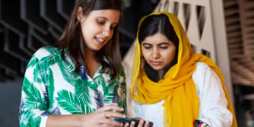 Malala Yousafzai visits the Apple Developer Academy in Rio de Janeiro on Friday, meeting with students who are learning to build apps. (Photo: Business Wire)