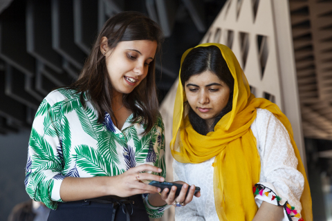 Malala Yousafzai visits the Apple Developer Academy in Rio de Janeiro on Friday, meeting with students who are learning to build apps. (Photo: Business Wire)