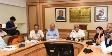 The Secretary, Ministry of Housing and Urban Affairs cum-Chairman/DMRC, Shri Durga Shanker Mishra addressing at the launch of upgraded version of Delhi Metro Mobile App of Delhi Metro, in New Delhi on July 23, 2018.