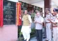 The Union Home Minister  Rajnath Singh inaugurating the building of the Office of DCP South- West district, Police station Delhi Cantt. & Delhi Police Residential complex, in New Delhi on August 10, 2018. The Lieutenant Governor of Delhi,   Anil Baijal and the Delhi Police Commissioner  Amulya Patnaik are also seen.