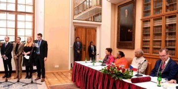 The President, Ram Nath Kovind attending the function at Charles University, at Prague, in the Czech Republic on September 08, 2018.