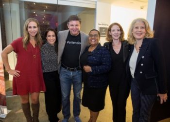 BTIG's Female CMO Roundtable - How Can Brands Engage Consumers in 2018 and Beyond - (Speakers Listed from Left to Right): Christina Carbonell, Co-Founder of Primary.com, Joanna Lord, Chief Marketing Officer of ClassPass, Richard Greenfield, BTIG TMT Analyst, Pam El, Chief Marketing Officer of the NBA, Emily Culp, former Chief Marketing Officer of Keds, and Linda Boff, Chief Marketing Officer of GE. (Photo Courtesy of Anthony Causi)