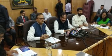 Mr. Gaurav Gupta, Principal Secretary, Department of Commerce & Industries and Department of IT, BT and Science & Technology, Shri. K.J.George,  Minister for Large & Medium Scale Industries, Sugar, IT & BT, and Science and Technology, Govt of Karnataka   & C. T Ravi, BJP MLA Karnataka