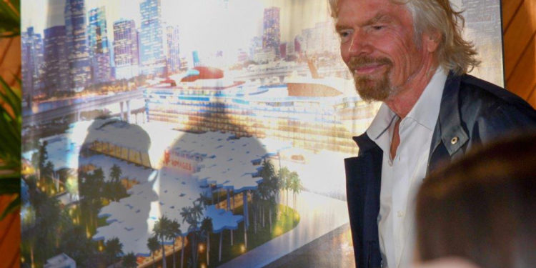 Virgin Group Founder Sir Richard Branson announces plans for new terminal for Virgin Voyages at PortMiami. (Photo: Business Wire)