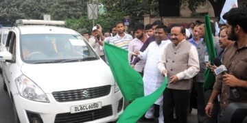The Union Minister for Science & Technology, Earth Sciences and Environment, Forest & Climate Change, Dr. Harsh Vardhan at the launch of the Delhi Clean Air Campaign, in New Delhi on November 01, 2018.