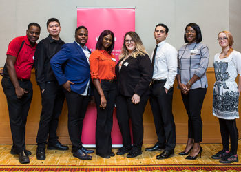 Recent pilot program graduates and their Marriott Associate mentors at the Marriott Toronto Eaton Centre.