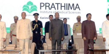The President, Ram Nath Kovind at the inauguration of the Centre of Excellence for Sickle Cell Anaemia, Thalassemia and other Genetic Blood Disorders, at the Prathima Institute of Medical Sciences, at Karimnagar, in Telangana on December 22, 2018. The Governor of Telangana, E.S.L. Narasimhan and the Governor of Maharashtra, C. Vidyasagar Rao are also seen.