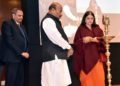 The Union Minister for Women and Child Development, Smt. Maneka Sanjay Gandhi lighting the lamp at the presentation of the National Awards to Anganwadi Workers for exceptional achievement for the year 2017-18, in New Delhi on January 07, 2019. The Minister of State for Women & Child Development and Minority Affairs, Dr. Virendra Kumar and the Secretary, Ministry of Women and Child Development, Rakesh Srivastava are also seen.