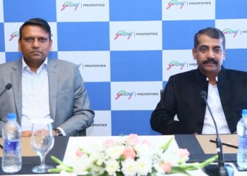 L- R: Uday Bhaskar, Business Head South, Godrej Properties Limited, A. R. Shivakumar- Bangalore’s Waterman at Godrej Properties press meet in Bangalore today..