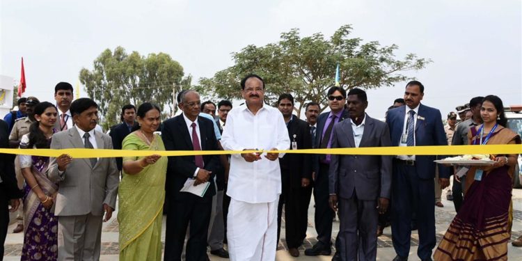 The Vice President, M. Venkaiah Naidu inaugurating the CMR University Campus, in Bengaluru on February 10, 2019.