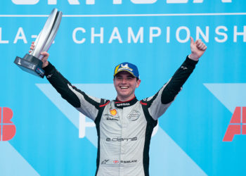 The Nissan Formula E team scored its first ever podium at the Sanya E-Prix with Oliver Rowland.