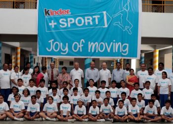 Mr. Satish Magar MD Magarpatta City National President of CREDAI and MD of Ferrero India Mr. Stefano Pelle inaugurates 6th edition of Kinder+Sport camp in Pune