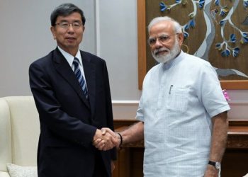 ADB President Mr. Takehiko Nakao with India Prime Minister Mr. Narendra Modi during their meeting on 29 August 2019.