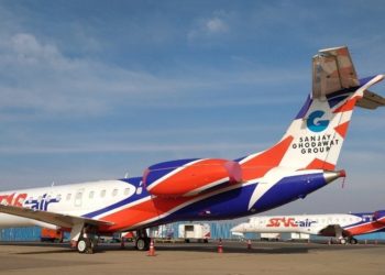 Star Air aircrafts (Embraer 145) at Kempegowda International Airport, Bengaluru