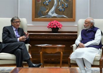 The Co-Chair of the Bill & Melinda Gates Foundation, Mr. Bill Gates calling on the Prime Minister, Narendra Modi, in New Delhi on November 18, 2019.