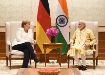 The Prime Minister, Shri Narendra Modi meeting the Chancellor of the Federal Republic of Germany, Dr. Angela Merkel, at 7, Lok Kalyan Marg, New Delhi on November 01, 2019.