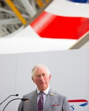 CARDIFF, UK: 
HRH The Prince of Wales visits British Airways Maintenance Cardiff (BAMC) at Cardiff Airport on 21 February 2020
(Picture by Nick Morrish)