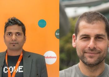 (L)Rahul Ranjan Co-Founder and CEO LeapLearner India with (R) Ami Dror Co-Founder and CEO LeapLearner International