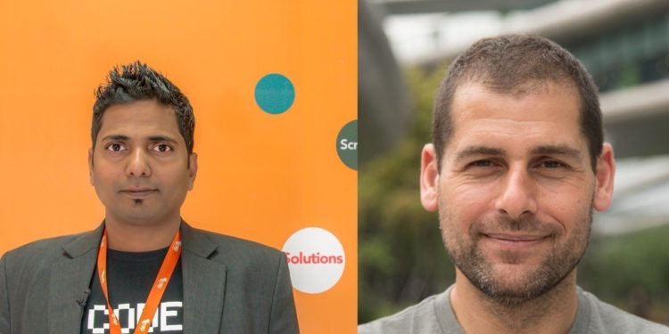 (L)Rahul Ranjan Co-Founder and CEO LeapLearner India with (R) Ami Dror Co-Founder and CEO LeapLearner International