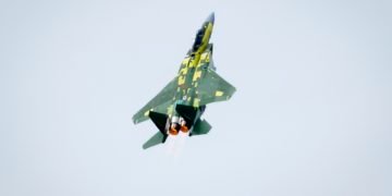 F-15 QA 1 First Flight (Qatar) from St. Louis Lambert International Airport_St. Louis, MO. MSF20-0016 Series.