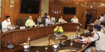 The Union Home Minister, Amit Shah chairing a review meeting of the Directors General of All Central Armed Police Forces, in New Delhi on May 08, 2020.
The Minister of State for Home Affairs, Shri Nityanand Rai is also seen.