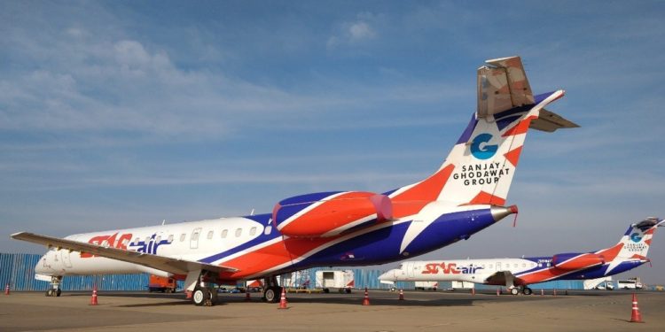 Star Air aircrafts (Embraer 145) at Kempegowda International Airport, Bengaluru