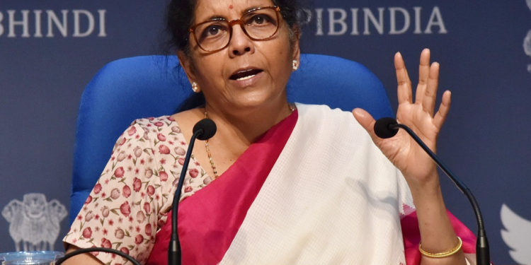 The Union Minister for Finance and Corporate Affairs, Smt. Nirmala Sitharaman holding the 3rd press conference to announce the details of special economic package, in New Delhi on May 15, 2020.
