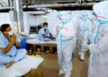 The Union Minister for Health & Family Welfare, Science & Technology and Earth Sciences, Dr. Harsh Vardhan visiting the 10,200-bedded Sardar Patel COVID Care Centre (SPCCC) developed at Radha Soami Satsang Beas (RSSB), in Chhattarpur, New Delhi on July 12, 2020.