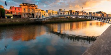 Sunset in Dublin, Ireland