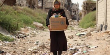 WFP Food distribution in Aleppo, Syria. Photo: WFP/ Khudr Alissar WFP