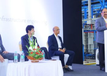 (Left to Right);  Jeff Hanley, Director of Supply Chain Strategy for Boeing Commercial Airplanes, Pratik Kumar, CEO, Wipro Infrastructure Engineering, Srinivas Devareddy, Senior VP & Head – Aerospace, Wipro Infrastructure Engineering, Ashwani Bhargava, Director of Supply chain, Boeing India.