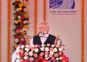 The Prime Minister, Shri Narendra Modi addressing at the launch of the PM Ayushman Bharat Health Infrastructure Mission, in Varanasi, Uttar Pradesh on October 25, 2021.