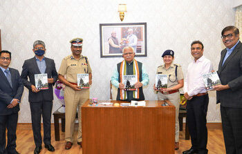 Haryana CM, Shri M L Khattar releases the book 'Modern India' by Poonam Dalal Dahiya, ASP, Haryana Police (Ex-IRS)