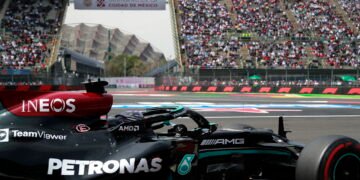 Formel 1 - Mercedes-AMG Petronas Motorsport, Großer Preis von Mexiko-Stadt 2021. Lewis HamiltonFormula One - Mercedes-AMG Petronas Motorsport, Mexico City GP 2021. Lewis Hamilton