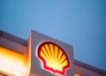 Shell pecten logo on refueling station