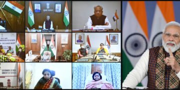 PM addressing at the 30th National Commission for Women Foundation Day programme, through video conferencing, in New Delhi on January 31, 2022.