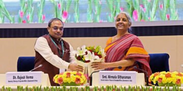 The Union Minister for Finance and Corporate Affairs, Smt. Nirmala Sitharaman at the MCA Iconic Week celebrations under the Azadi Ka Amrit Mahotsav (AKAM), in New Delhi on June 07, 2022.
