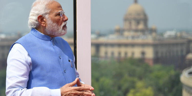 PM at the unveiling ceremony of the National Emblem at New Parliament Building, in New Delhi on July 11, 2022.