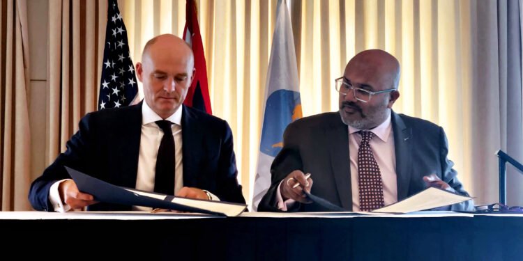 Robin van Puyenbroeck, WTCA Executive Director-Business Development; and Arun Venkataraman, Assistant Secretary of Commerce for Global Markets, and Director General of the U.S. and Foreign Commercial Service Global Markets, sign the Memorandum of Agreement (MOA) to formalize the partnership between the WTCA and the U.S. Department of Commerce’s International Trade Administration (ITA).