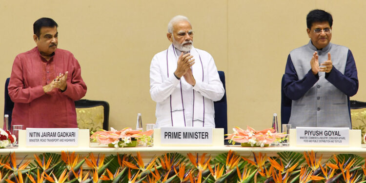 PM launches the National Logistics Policy (NLP), in New Delhi on September 17, 2022.