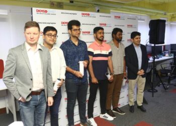 Patrick Paul  CEO, DKMS BMST Foundation India, Arushit, Debraj, Daniel, Suresh and Dr. Sunil Bhat, Director & Clinical Lead, Pediatric Hematology, Oncology and Blood & Marrow Transplantation, Narayana Health