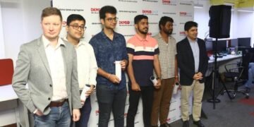 Patrick Paul  CEO, DKMS BMST Foundation India, Arushit, Debraj, Daniel, Suresh and Dr. Sunil Bhat, Director & Clinical Lead, Pediatric Hematology, Oncology and Blood & Marrow Transplantation, Narayana Health