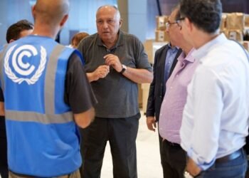 H.E. Sameh Shoukry, Egyptian Minister of Foreign Affairs and COP27 President-Designate,
checking on the preparations for COP27.