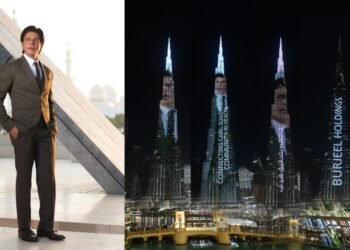 The brand campaign of Burjeel Holdings featuring Shah Rukh Khan premiering at Burj Khalifa on Wednesday evening (Photo: AETOSWire)