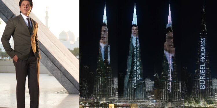 The brand campaign of Burjeel Holdings featuring Shah Rukh Khan premiering at Burj Khalifa on Wednesday evening (Photo: AETOSWire)