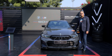 Mr. Vikram Pawah (President, BMW Group India) with the new BMW M340i xDrive
